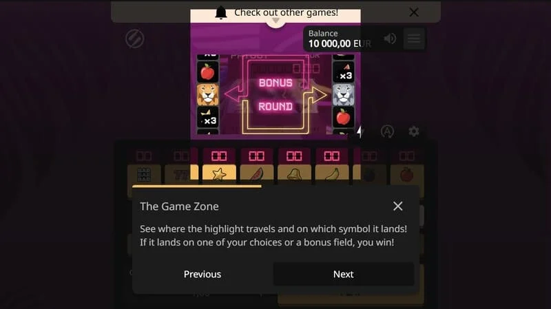 Lion Zama Fruits Bonus Spins - recolección de símbolos Scatter y activación de modo especial